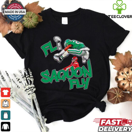 Fly Saquon Fly Eagles Saquon Barkley Super Bowl Lix Parody shirt