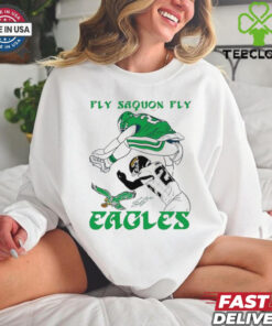 Fly Saquon Fly Eagles Saquon Barkley The Reverse Hurdle Jarrian Jones shirt