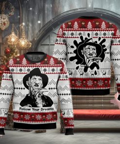Follow Your Dreams Freddy Krueger Ugly Sweater