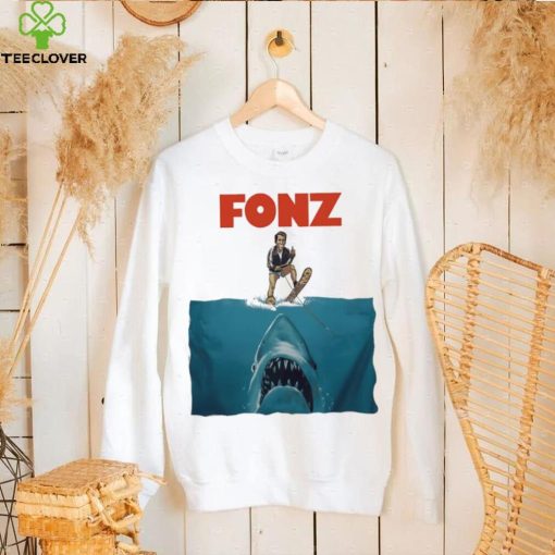 Fonz surfing sharks below hoodie, sweater, longsleeve, shirt v-neck, t-shirt