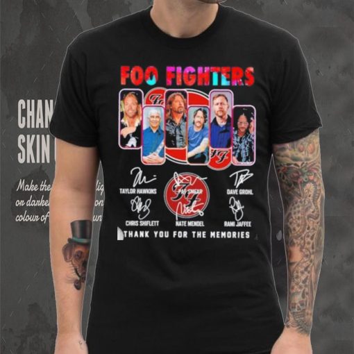 Foo Fighters 2023 Thank You For The Memories Signatures Shirt