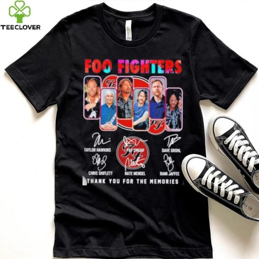 Foo Fighters 2023 Thank You For The Memories Signatures Shirt