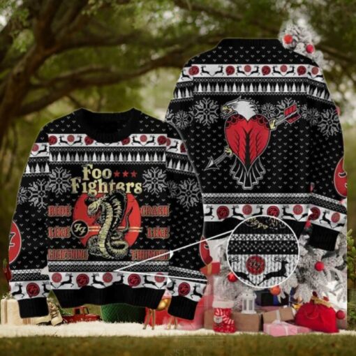 Foo Fighters Ride Like Lighting Christmas Sweater Chirstmas Gifts 2024 Xmas For Family And Friends Ugly Sweater