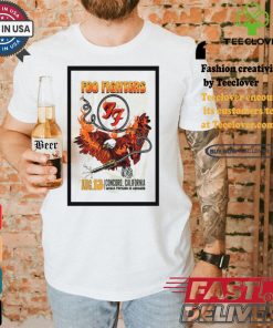 Foo fighters in concord ca on august 13 2024 tour poster shirt