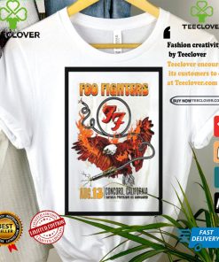 Foo fighters in concord ca on august 13 2024 tour poster shirt 3 Foo fighters in concord ca on august 13 2024 tour poster shirt