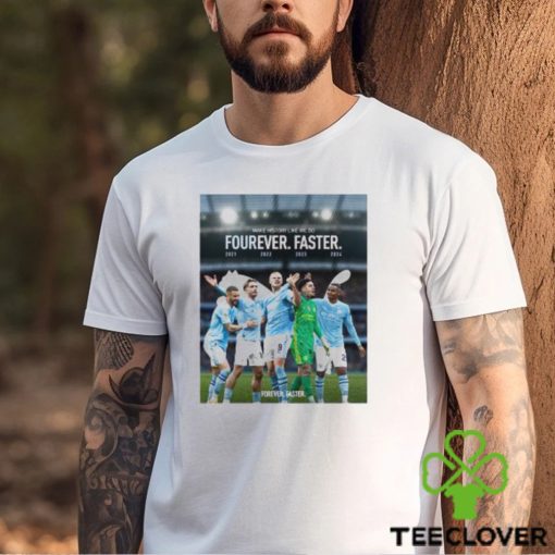 Football Congratulations To Man City On Becoming The First Men’s English Team To Win 4 League Titles In A Row Unisex T Shirt