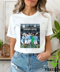 Football Congratulations To Man City On Becoming The First Men’s English Team To Win 4 League Titles In A Row Unisex T Shirt