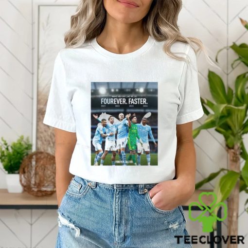 Football Congratulations To Man City On Becoming The First Men’s English Team To Win 4 League Titles In A Row Unisex T Shirt