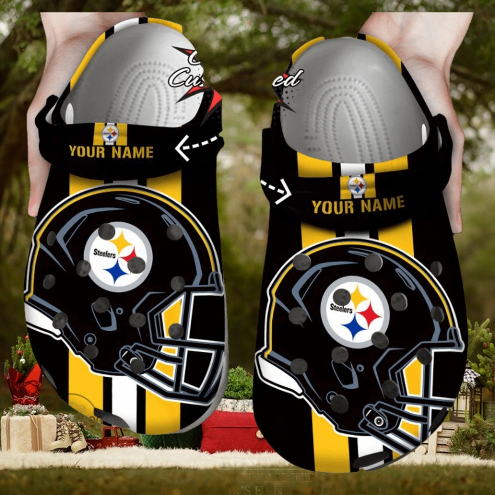 Football Personalized PSteelers Team Helmets Clog Shoes – Footwearelite Exclusive