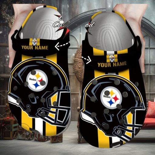 Football Personalized PSteelers Team Helmets Clog Shoes – Footwearelite Exclusive