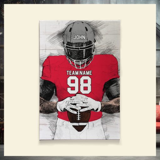 Football Player Canvas Poster