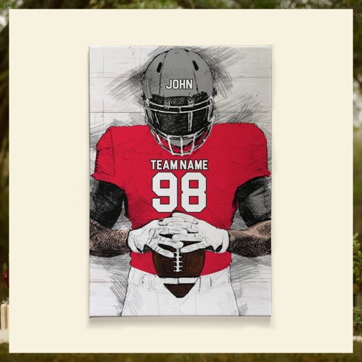Football Player Canvas Poster