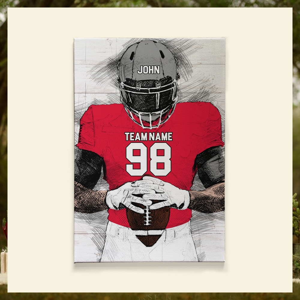 Football Player Canvas Poster Football Player Canvas Poster