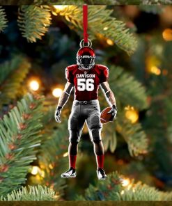 Football Player Custom Ornaments Gift For Football Lovers   Christmas Gift For Football Player