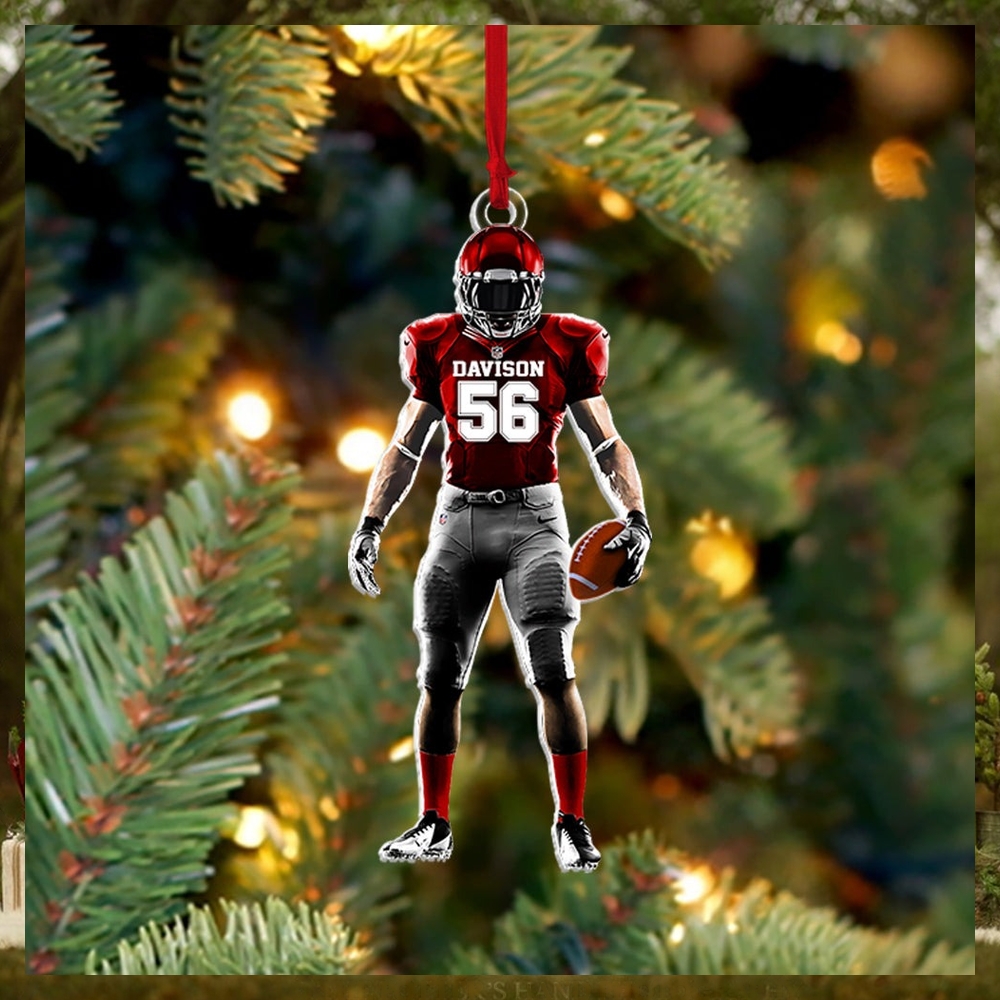 Football Player Custom Ornaments Gift For Football Lovers Christmas Gift For Football Player Football Player Custom Ornaments Gift For Football Lovers Christmas Gift For Football Player