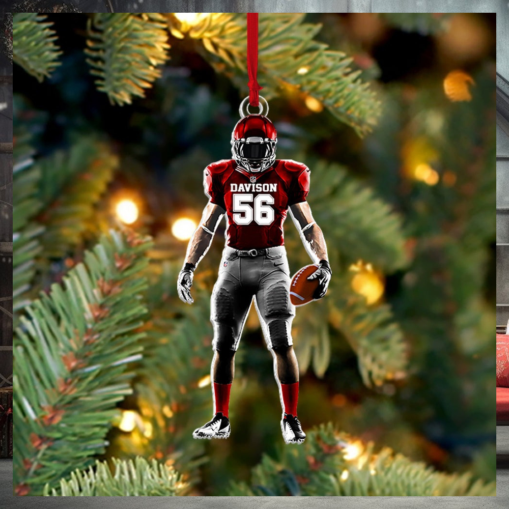Football Player Custom Ornaments Gift For Football Lovers Christmas Gift For Football Player Football Player Custom Ornaments Gift For Football Lovers Christmas Gift For Football Player