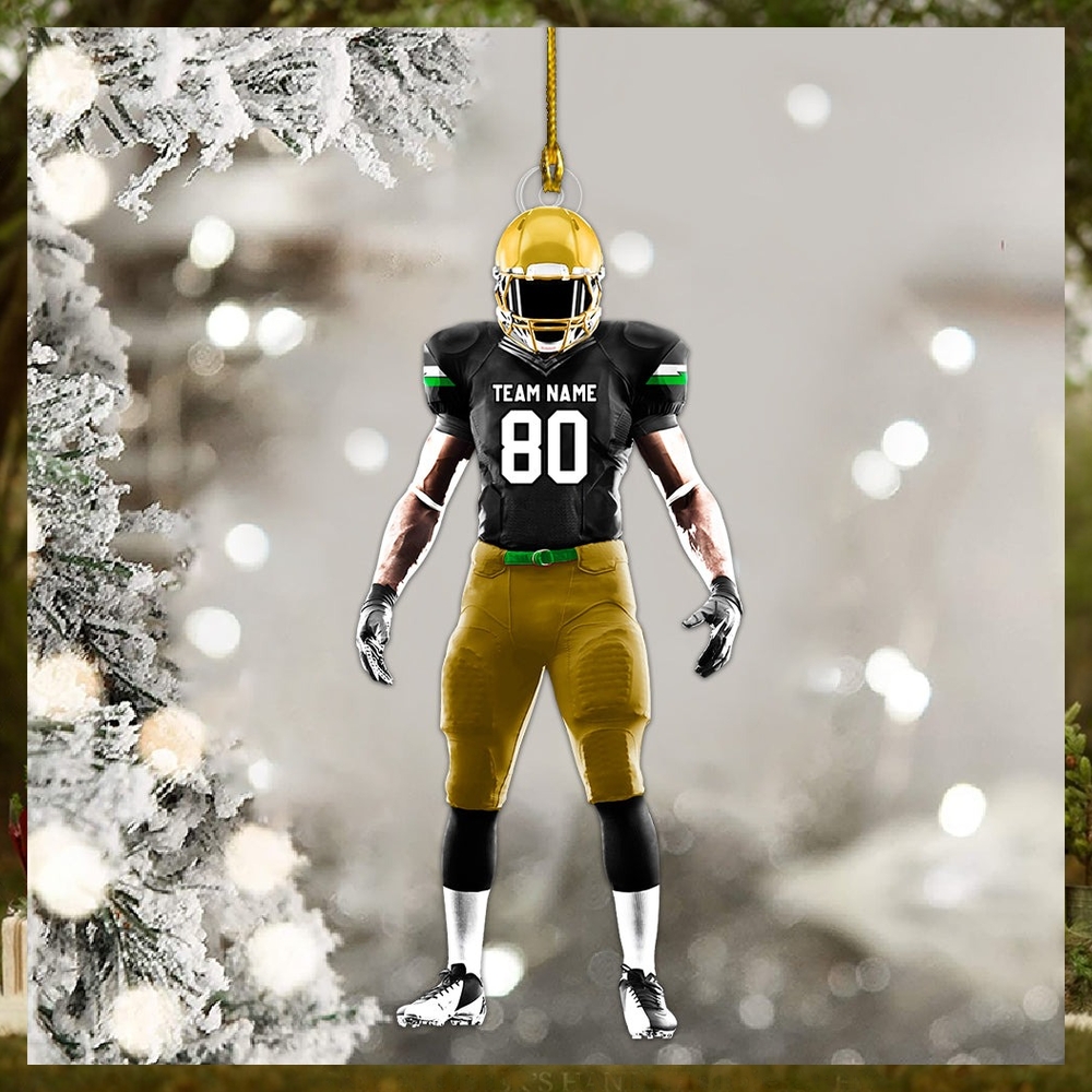 Football Player Ornament Gifts For Football Lovers Custom Gift For Football Player K1702 Football Player Ornament Gifts For Football Lovers Custom Gift For Football Player K1702