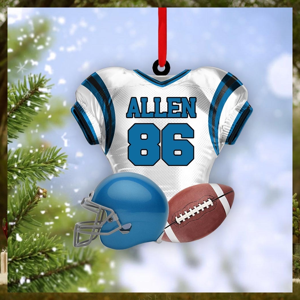 Football Player Uniform Personalized Ornament For Football Player Gift For Football Lovers Football Player Uniform Personalized Ornament For Football Player Gift For Football Lovers