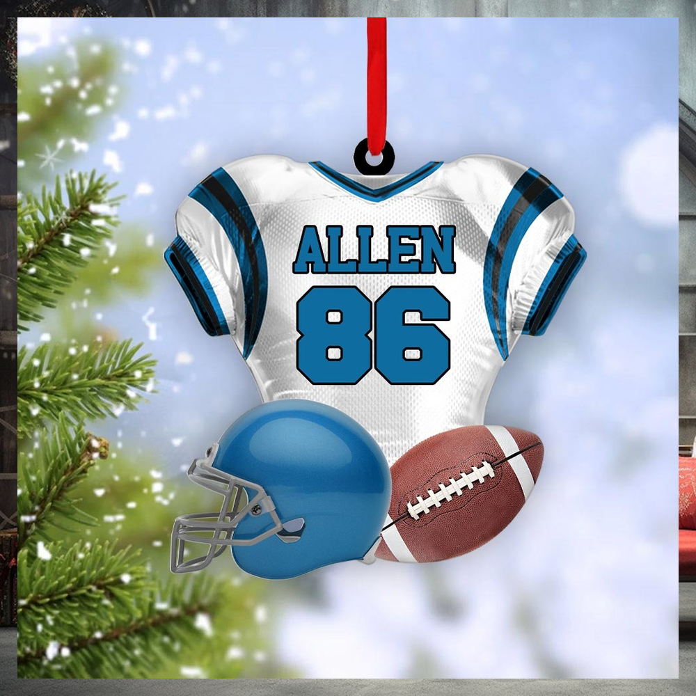 Football Player Uniform Personalized Ornament For Football Player Gift For Football Lovers Football Player Uniform Personalized Ornament For Football Player Gift For Football Lovers