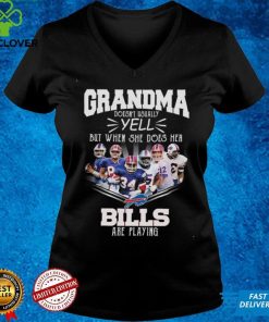 Football Team Buffalo Bills NFL 2022 Shirt, Grandma Doesn't Usually Yell But When She Does Her Bills Are Playing Shirt