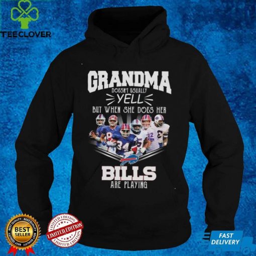 Football Team Buffalo Bills NFL 2022 Shirt, Grandma Doesn’t Usually Yell But When She Does Her Bills Are Playing Shirt