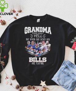 Football Team Buffalo Bills NFL 2022 Shirt, Grandma Doesn't Usually Yell But When She Does Her Bills Are Playing Shirt