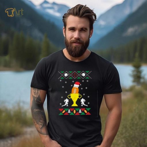 Football Ugly Christmas Kickoff Football Player Fan Shirt