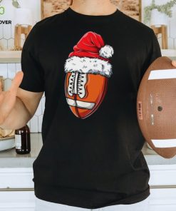 Football Wearing Noel Hat   Christmas Football Classic T Shirt
