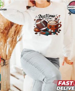 Football and Coffee Autumn Season T shirt