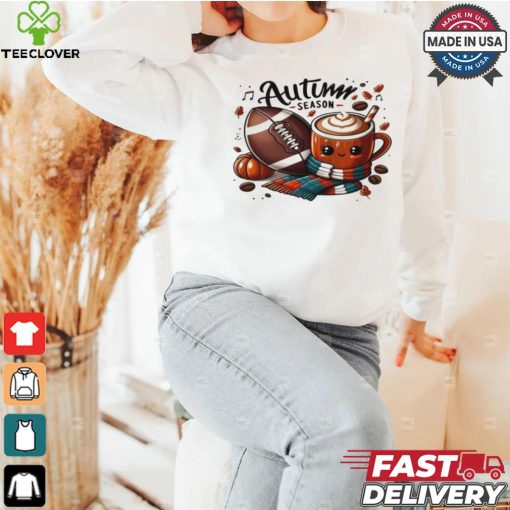 Football and Coffee  Autumn Season T shirt