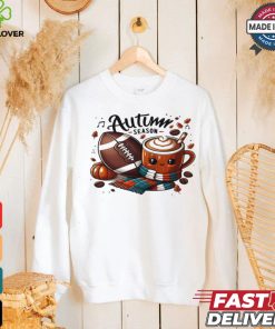 Football and Coffee Autumn Season T shirt