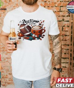 Football and Coffee Autumn Season T shirt