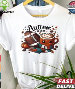 Football and Coffee Autumn Season T shirt
