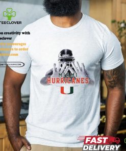 Football player garb Miami Hurricanes logo shirt 1 Football player garb Miami Hurricanes logo shirt