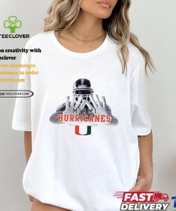 Football player garb Miami Hurricanes logo shirt 2 Football player garb Miami Hurricanes logo shirt
