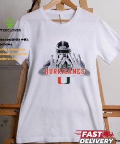 Football player garb Miami Hurricanes logo shirt 3 Football player garb Miami Hurricanes logo shirt