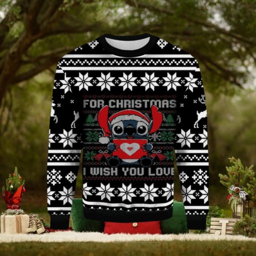 For Christmas I Wish You Love Stitch Ugly Sweater