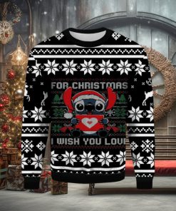 For Christmas I Wish You Love Stitch Ugly Sweater