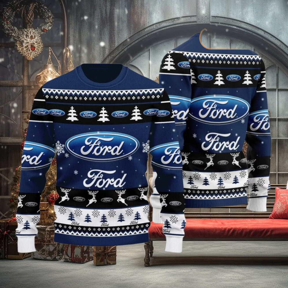 Ford 2024 Christmas Navy Ugly Sweater Ford 2024 Christmas Navy Ugly Sweater