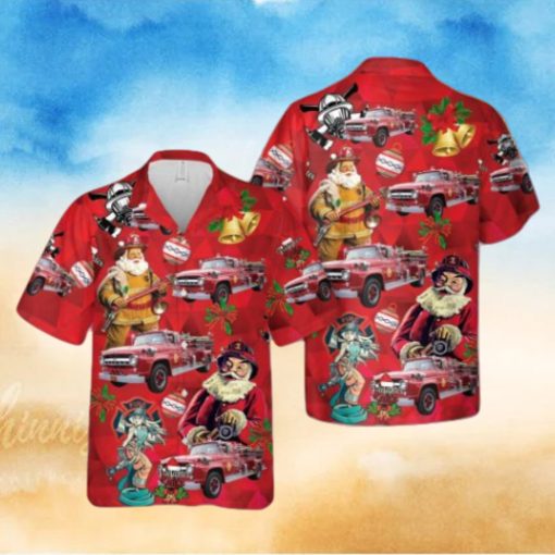 Ford Fire Engine Christmas Hawaiian Shirt Best Gift For Men And Women