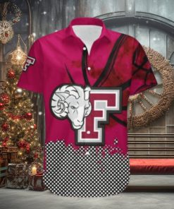 Fordham Rams Hawaii Shirt Basketball Net Grunge Pattern – NCAA