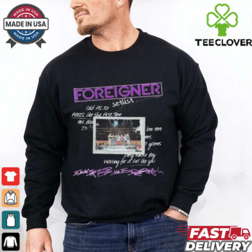 Foreigner Rock Music Setlist Waiting For A Girl Like You Shirt