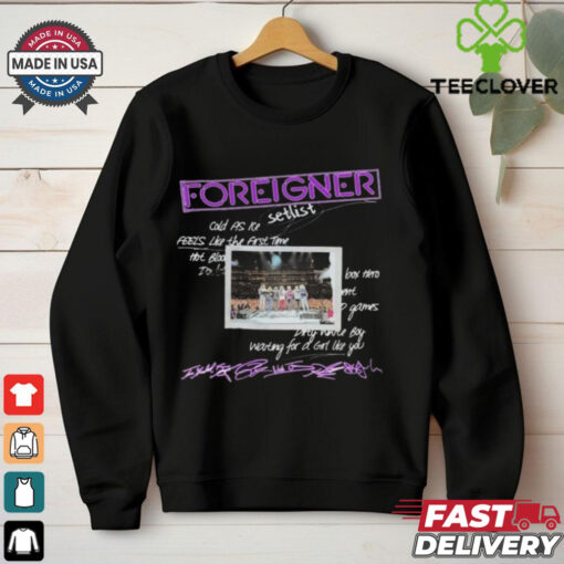 Foreigner Rock Music Setlist Waiting For A Girl Like You Shirt
