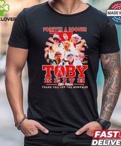 Forever A Sooner Toby Keith 1961 2024 Thank You For The Memories T Shirt