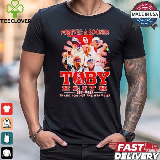 Forever A Sooner Toby Keith 1961 2024 Thank You For The Memories T Shirt