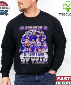 **Forever Baltimore Ravens Will Always Be My Team Players Shirt** – This shirt is a heartfelt tribute to the Baltimore Ravens and their dedicated fanbase. With a message of unwavering loyalty, it features signatures or depictions of key players, reflecting a true fan's pride in supporting the team no matter what. Perfect for Ravens fans who stand by their team through all seasons!