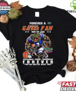 Forever a Florida Gators fan win or lose yesterday today tomorrow forever mascot shirt