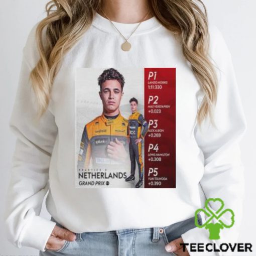 Formula 1 McLaren Driver Lando Norris Tops The Timesheets In Practice 2 Of DutchGP 2023 Classic T shirt
