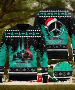 Formula One Team Mercedes AMG Petronas All Over Print Christmas Knitting Ugly Sweater Gift For Christmas