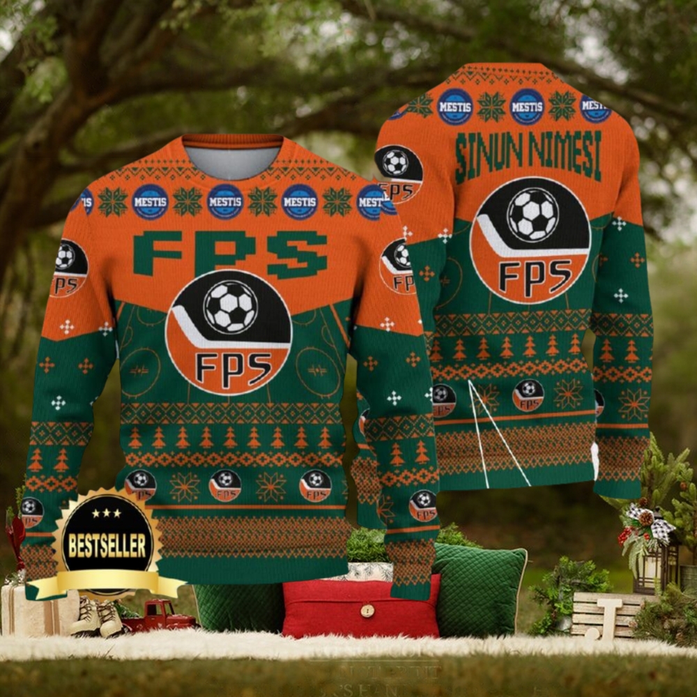 Forssan Palloseura Ugly Christmas Sweater Logo Custom Name Gift Fans Forssan Palloseura Ugly Christmas Sweater Logo Custom Name Gift Fans